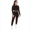 Tweedelige broek voor dames 2022 Zwart mesh gesplitst verband sexy set top en pakken club matching outfits herfst 2 -piece dames