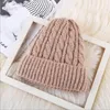 Beanie/Skull Caps Mohair Women Hat Winter Plus Plush Thick Warm Beanie Solid Color Soft Twist Crochet Cap Outdoor Lady Bonnet Ski Hats Delm2