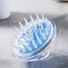 Crystal Clear Silicone Shampoo Borste Scalp Massage Brush Shampoo Comb Shampoo Massager Hair Comb Bathtoilet Supplies T2I52092