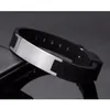 Power Silicone Armband Bio ELEMENTS Energibalans Magnetisk armband Svart Bangle INTE22