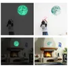 Wall Clocks 30cm Glowing Moon Clock Waterproof PVC Acrylic Luminous Hanging Livingroom Bedroom Decor