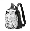 Men Women Stylish backpacks 3D wolf head Personality new bone skull backpack Fashion multi-function outdoor bags