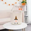 Halloween Bucket Present Wrap Girls Boys Barn Candy Collection Bag Party Supplies Påsk Handväska Festival Pumpa Förvaring Korg För Kid 24 * 23cm