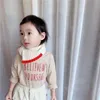 Herbst Ankunft Mädchen Langarm Brief T-shirt Kinder Koreanische Design Tops Kleidung 210528