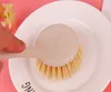 Long Handle Pot Brush Kitchen Pan Dish Bowl Washing Cleaning Tools Portable Wheat Straw Household Clean Brushes RRD11590