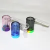 Glass Ash Catcher hookahs 14mm 2.2 Inch Thick Pyrex colorful Mini Bong Bubbler Ashcatcher 45 90 Degree for silicone water pipe bong dabber tool