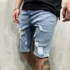 Heren Shorts Zomer Mannen Plus Size 3XL Mode Toevallige Slanke Jeans Korte Hoge Kwaliteit Gat Elastische Denim