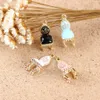 Mini Order 20pcs Gold Tone Oil Drop Royal Chair Pendant Charms Enamel Diy Bracelet Necklace Phone Chain Keyring Floating Charm 7JPH