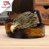 DINISITON EAGLE HEAD MAN BELT 첫 번째 레이어 정품 가죽 남성 벨트 브랜드 Cowskin 패션 빈티지 남성 스트랩 Ceinture ZPB01 213605059