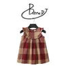 2021 Summer Baby Dress New Girls Fashion Abiti infantili Vestiti per bambini in cotone Stile scozzese Abbigliamento per bambini Abito da principessa Q0716