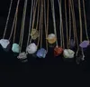 Irregular Natural Stone Crystal Quartz Pendant Necklaces Chain Choker For Women Girl Handmade Simple Party Jewelry