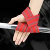 1Pair Weightlifting Wrist Wraps Straps Sports Gloves Support Wrap Padded Belt Fitness Bodybuilding Gym Workout Powerlifting Strength Training Deadlift Neoprene