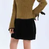 Black Casual Skirt For Women High Waist Velour Solid Minimalist Skirts Female Fashion Clothing Summer 210521