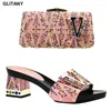 Arrival Italian Shoes And Bags To Match With Bag Set Decorated Rhinestone African Party Dress