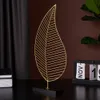 Modern Nordic INS Desktop Home decor accessories Decoration Crafts Figurines Living Room ornaments Creative gift Iron Leaves 210318