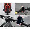 Porta bici Custodia per bicicletta per cellulare Supporto da viaggio Accessorio universale Supporto in plastica con rotazione a 360 gradi per cellulare