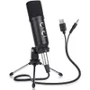 Microfono USB Condensatore per computer Microfono per PC PlugPlay con supporto per treppiede Podcast Gaming Streaming Chat Video di YouTube