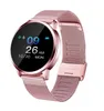 Q8 OLED Bluetooth Smart Watch Rostfritt stål Vattentäta bärbara enheter Smartwatch Arvur Män Kvinnor Fitness Tracker Sleep Mon4191855