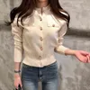 JMPRS Moda Mujer Cardigan Suéter Primavera Punto Manga larga Abrigo corto Casual Single Breasted Coreano Slim Chic Ladies Top 211221