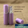20 stks / partij groothandel 5 ml aluminium glas parfum 1 / 6oz fles mini verstuiver spray container kleine vrouwen cosmetische vloeibare verpakking