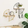 Hooks Rails Creative Storage Vase Trade Wall Hanging Rack Living Room Decoratieve plank Iron Art Key Hook Office Home Accessory 2022