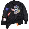 Giacca di design Giacca bomber sottile da uomo Dingdin NASA Apollo Edizione commemorativa Cappotto uniforme da baseball primavera autunno Pietra di alta qualità 66