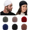 2021 Novo chapéu de oração masculino muçulmano de malha de inverno gorros masculinos quentes boné islâmico Ramadan Je Kippah Homme chapéu masculino wrap head cap Y21111