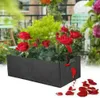 Amkoy Crescendo Saco Tecido Levantado Jardim Cama Quadrado Saco Flor Flor Vegetal Plant Flor Plantando Saco Plantador Pote com Punho 210615