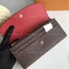 Monederos de cuero genuino para mujer, carteras, cartera femenina, tarjetero de moda, bolso largo de bolsillo, bolsas de mano con caja