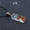 7 Chakra Gemstones Hanging Ornement Chakra Orgonite Pendentif Collier pour Reiki Healing Yoga Meditation