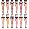 2021 New Fashion Fluorescence Mesh Net Strumpor 12 Färger Transparent Hollow Out Club Party Hollow Out PantyHose Y1130