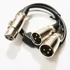 Connectors Audio Cables, XLR 3Pin Female To Dual XLR3Pin Male Audio Splitter Microphone Extension Connector Cable About 0.5M/1PCS