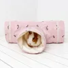 Små djurförsörjning Tunnel Cartoon Warm Hamster Guinea Pig Products House Playing Tent Hut Tubes Bed Nest
