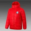 21-22 Halifax Town Men's Down Hoodie Jacket Winter Leisure Sport Coat Full Zipper Sports Outdoor Warm Sweatshirt Logo Custom