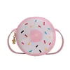 Lovely Girls Baby Mini Coin Purse Fashion Boys Kids Small Shoulder Crossbody Bag PU Leather Children's Cute Donut Messenger Bags