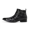 Britischer Stil Brock Carving Spitzschuh Herren Formelle Stiefel Schnalle Partykleid Schuhe Gentleman Business Stiefeletten