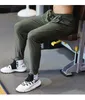 Green Fino Workout Sweatpants se encaixam rápidos secos confortáveis ​​corredores homens executando calças longas ginásio esportes fitness calças zip bolso