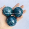 1Piece Natural Blue Apatite Sphere Home Decorative Polished Healing Mineral Rock Crystal Stone Orb Ball Reiki Aura Balancing Metaphysical Yoga Meditation Energy