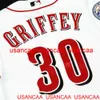 Sömda Ken Griffey Jr. Cool baströja kast tröjor män kvinnor ungdom baseball xs-5xl 6xl