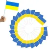 5.5x8.5in 14 * 21cm Ukraina Handhållen Flagga med vit Pole Stick Blå Gul Fred Ukrainsk Levande Färg Och Fade Resistant Country Banner National Bunting Flags T38qkei