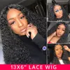 13x6 Głęboka Wave Lace Frontal Ludzkich Włosów Peruki 250 Gęstość Brazylijski Głębokie Kręcone Włosy Wig 30inch Lace Front Peruka dla kobiet