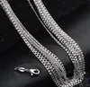 2021 new Man woman Necklace 925 silver plating 2mm Sideways chain Necklace 16inch/18inch/20inch/22inch/24inch/26inch/28inch/