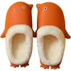 Pingouin hiver amoureux Eva intégré coton pantoufles fille mignon imperméable