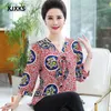 Frauen Tops Und Blusen 2022 Sommer Chiffon Frauen Bluse Komfortable Druck 7/10 Hülse Chemise Femme frauen Shirts