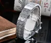 Montre de Luxeメンズ自動フル機能ストップウォッチ時計ドレスステンレススチールサファイア防水スカイダイヤモンドダイヤルクラシック腕時計