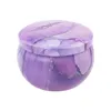 Nova vela vazia vela jars caixa redondo tambor de superfície de pílula de pílula Capa de ferro personalizado embalagem de cera recipiente de presente creativo ewd7515