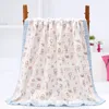 Baby Bath Towel Muslin 6 Layers gauze Towels Neonatal Child Animal printed Absorb Blanket Swaddle Wrap Bedding