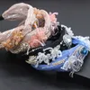 Beautiful And Exaggerated Rhinestone Headband Lace Crystal Fringed Fabric Baroque Woven Headdress 544 Hair Clips & Barrettes