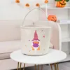 Halloween Bucket DIY Canvas Candy Tote Bag Party Supplies Reusable Storage Bags Pumpkin Handbag HH21-414