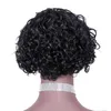 Peruca dianteira do laço do cabelo humano para mulheres negras t parte pixie corte curto encaracolado peruano virgem sem cola perucas de fechamento frontal pré arrancado 4312495